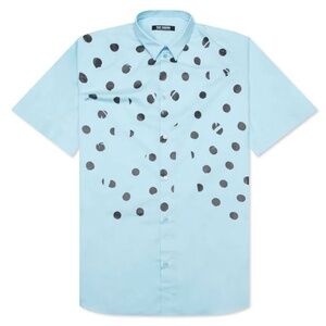 RAF SIMONS Polka Dot Print Short Sleeve Shirt